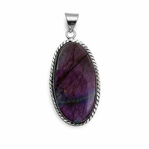 S925 Purple Labradorite Pendant